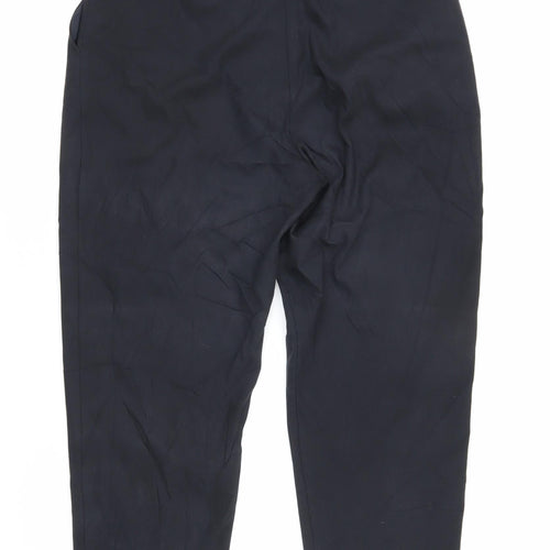 Finery Womens Black Cotton Trousers Size 14 L24 in Regular Zip