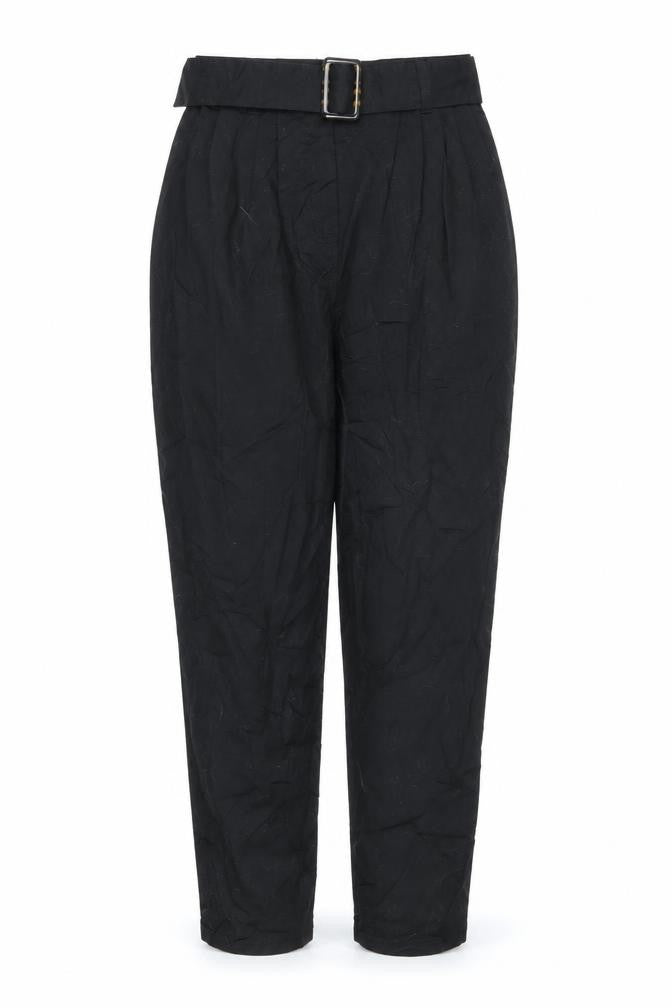 ASOS Womens Black Cotton Trousers Size 8 L25 in Regular Zip