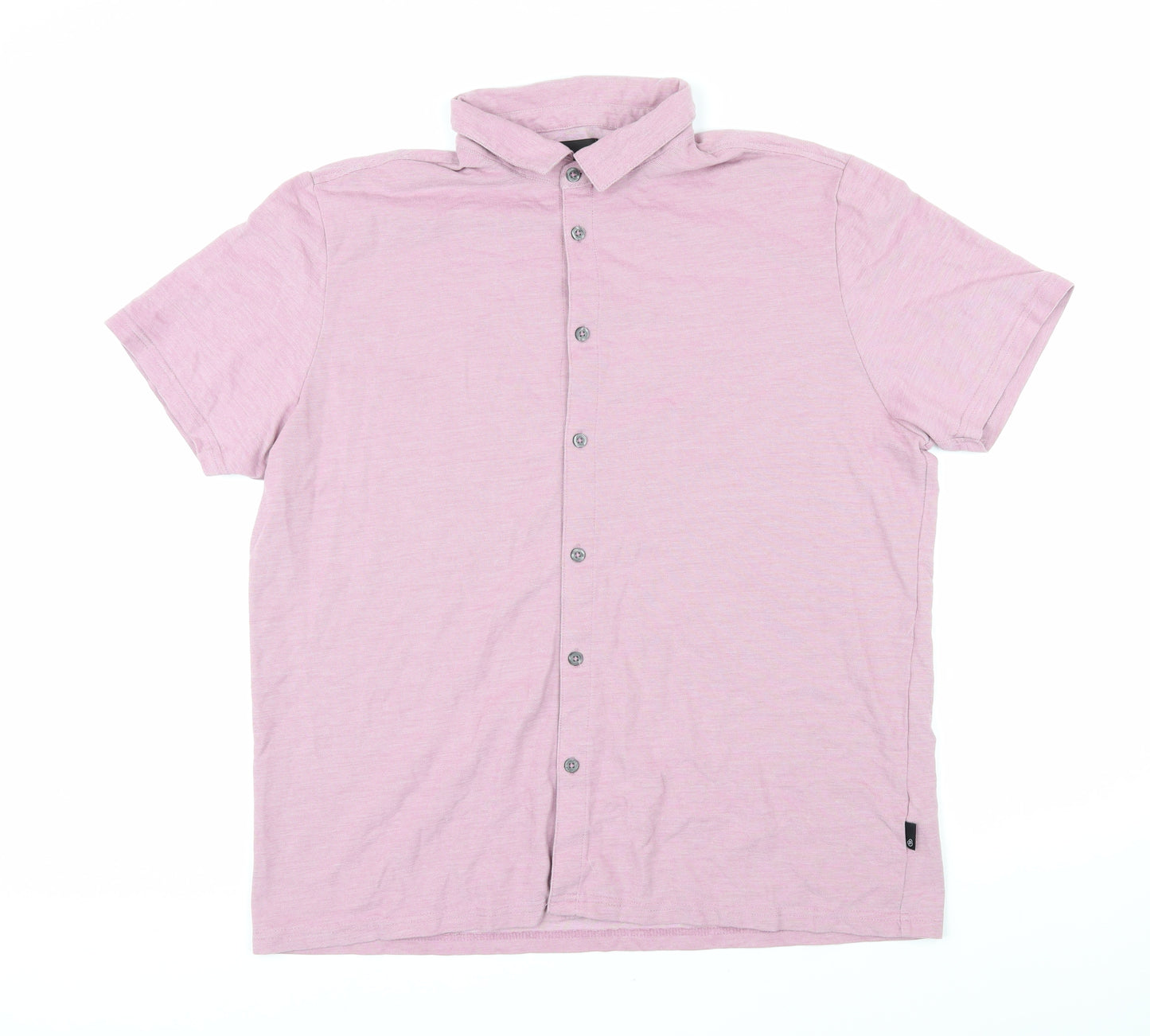 Burton Mens Pink Cotton Polo Size XL Collared Button