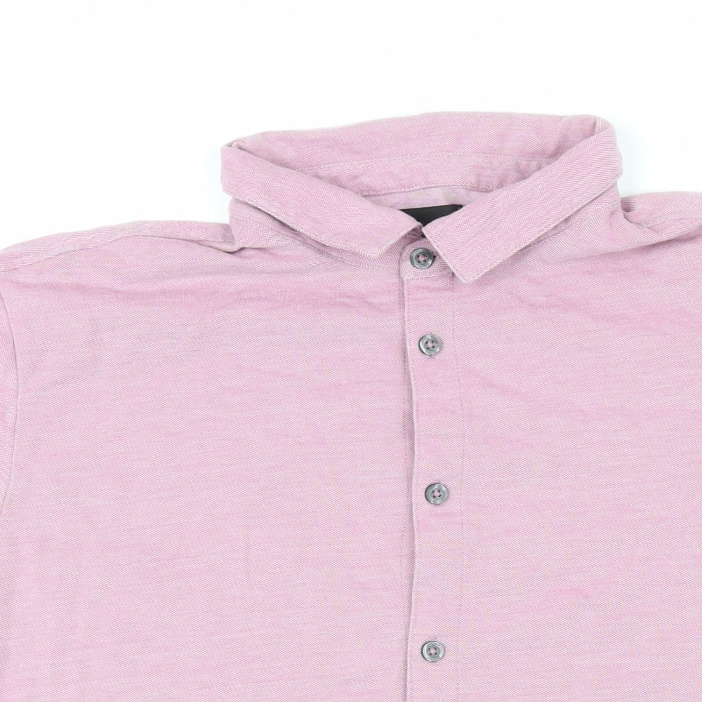 Burton Mens Pink Cotton Polo Size XL Collared Button