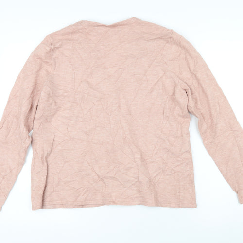 Vera Moda Womens Pink V-Neck Viscose Cardigan Jumper Size L