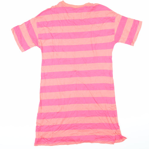 Marks and Spencer Womens Multicoloured Striped Modal Top Nightshirt Size S