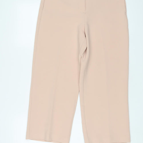 Zara Womens Blue Polyester Trousers Size S L24 in Regular Button - Belted
