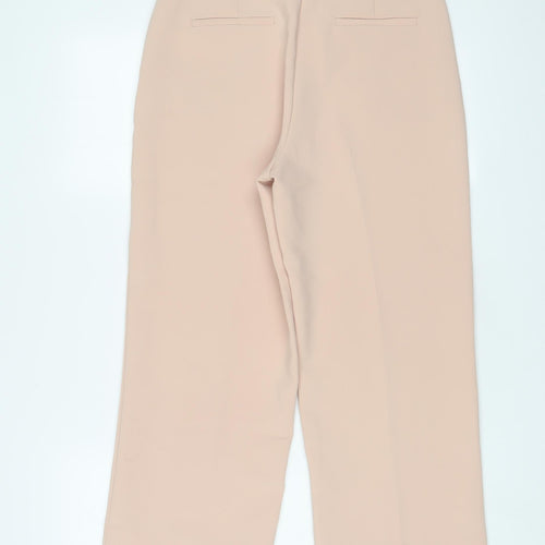 Zara Womens Blue Polyester Trousers Size S L24 in Regular Button - Belted