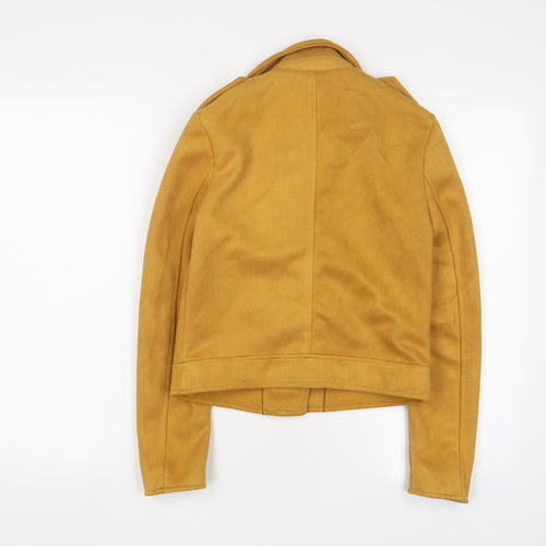 Quiz Womens Yellow Jacket Size 6 Zip