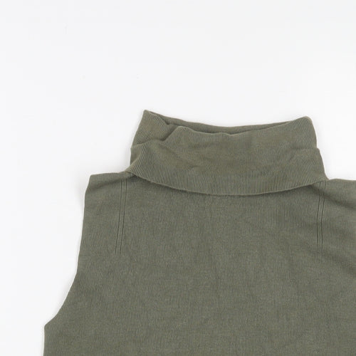 Apricot Womens Green Roll Neck Viscose Pullover Jumper Size M