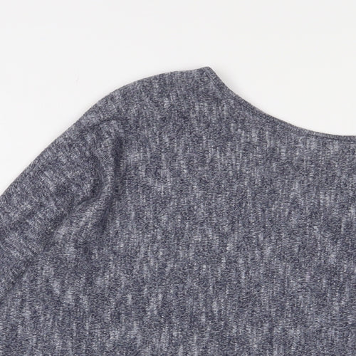 Apricot Womens Blue Crew Neck Acrylic Pullover Jumper Size S
