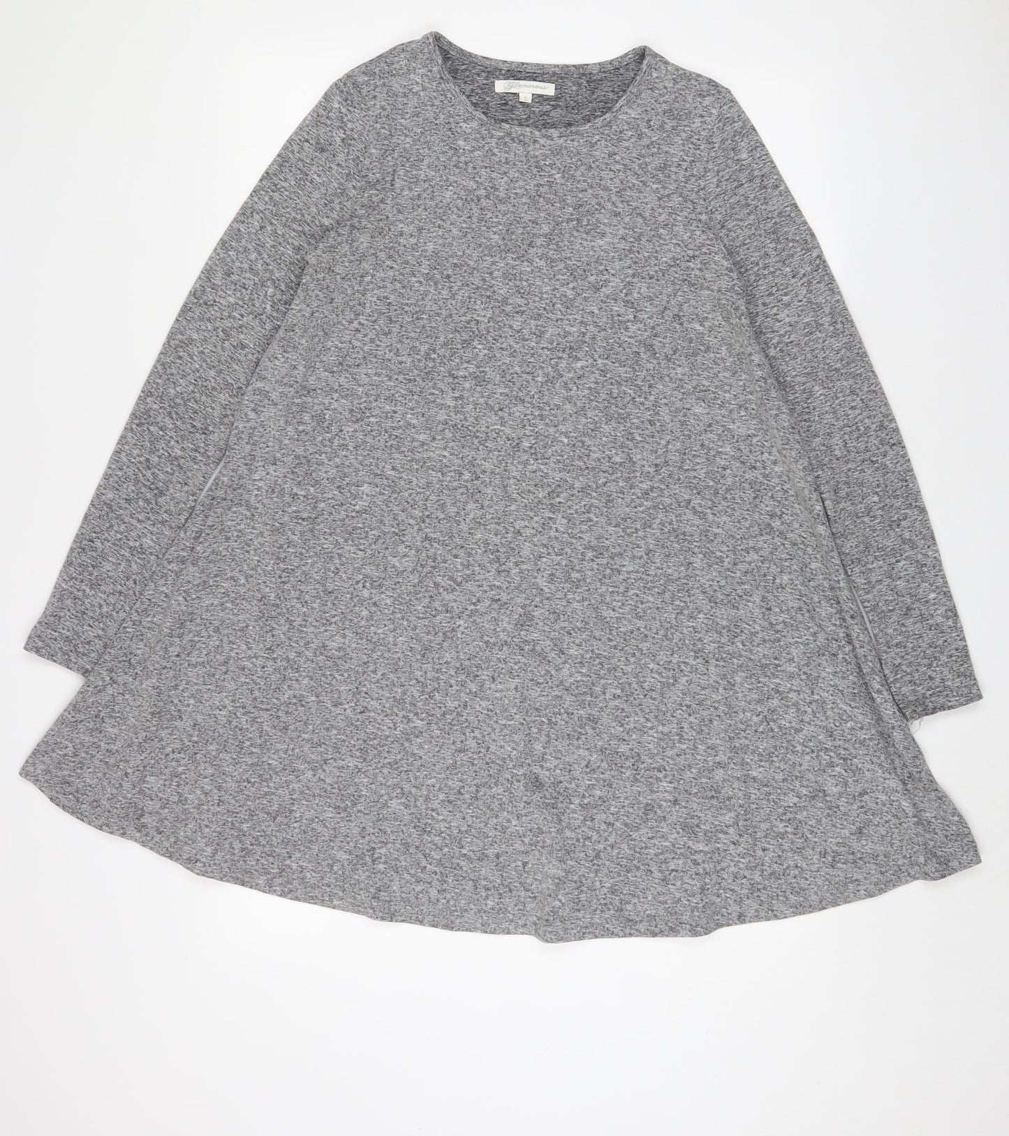 Glamorous Womens Grey Polyester A-Line Size S Crew Neck Pullover