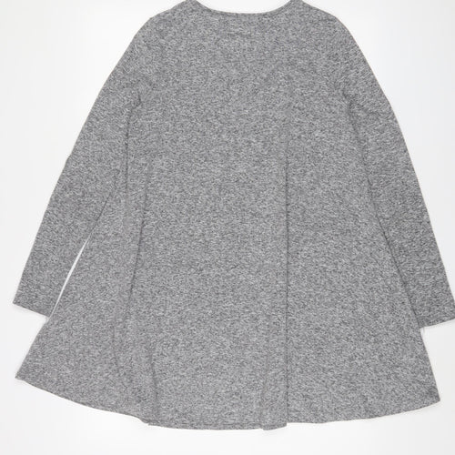 Glamorous Womens Grey Polyester A-Line Size S Crew Neck Pullover