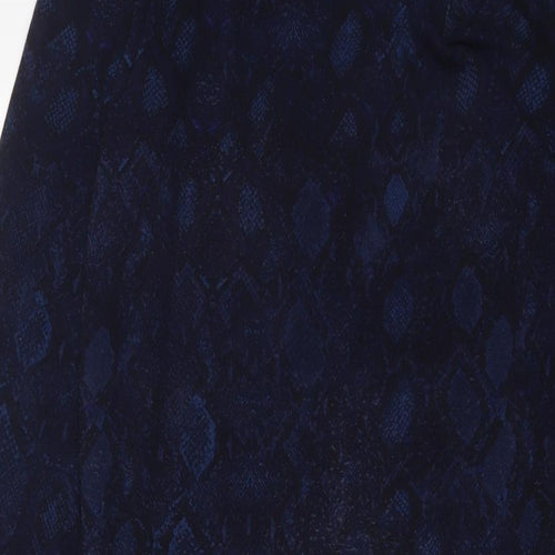 Apricot Womens Blue Animal Print Elastane A-Line Size 14 Round Neck Pullover