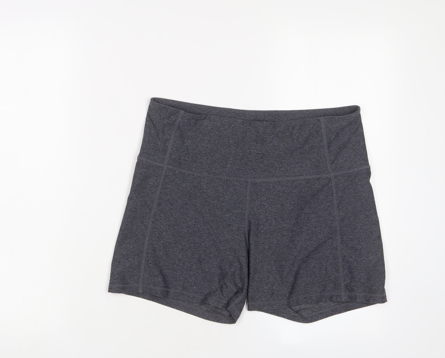 H&M Womens Grey Polyester Compression Shorts Size L L3 in Regular Pull On