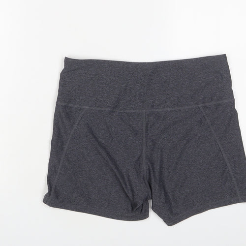 H&M Womens Grey Polyester Compression Shorts Size L L3 in Regular Pull On