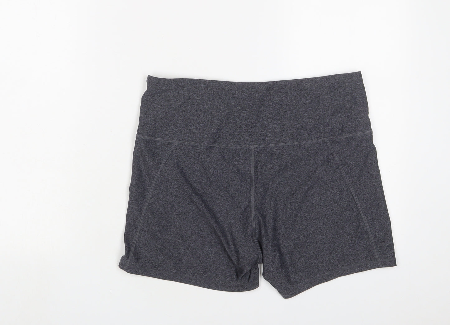 H&M Womens Grey Polyester Compression Shorts Size L L3 in Regular Pull On