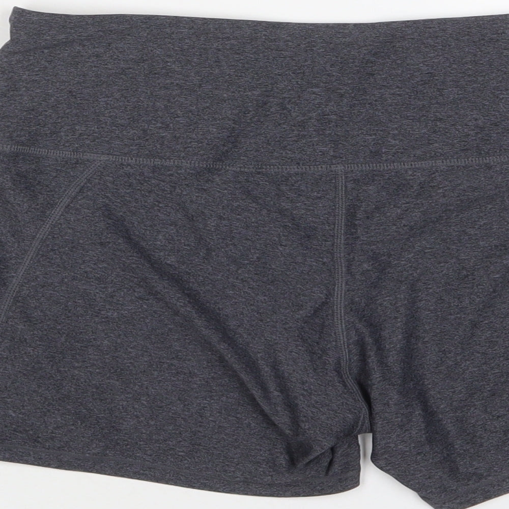 H&M Womens Grey Polyester Compression Shorts Size L L3 in Regular Pull On