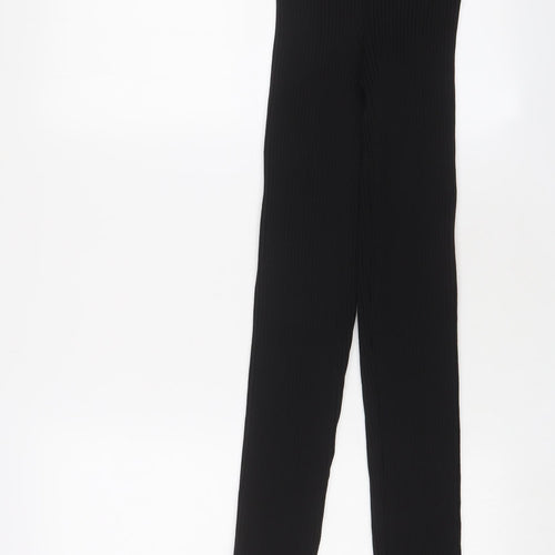 Boohoo Womens Black Polyester Capri Trousers Size XL L26 in Regular - Stretch