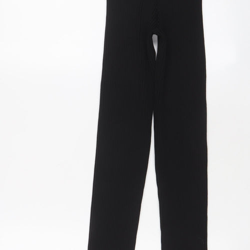 Boohoo Womens Black Polyester Capri Trousers Size XL L26 in Regular - Stretch