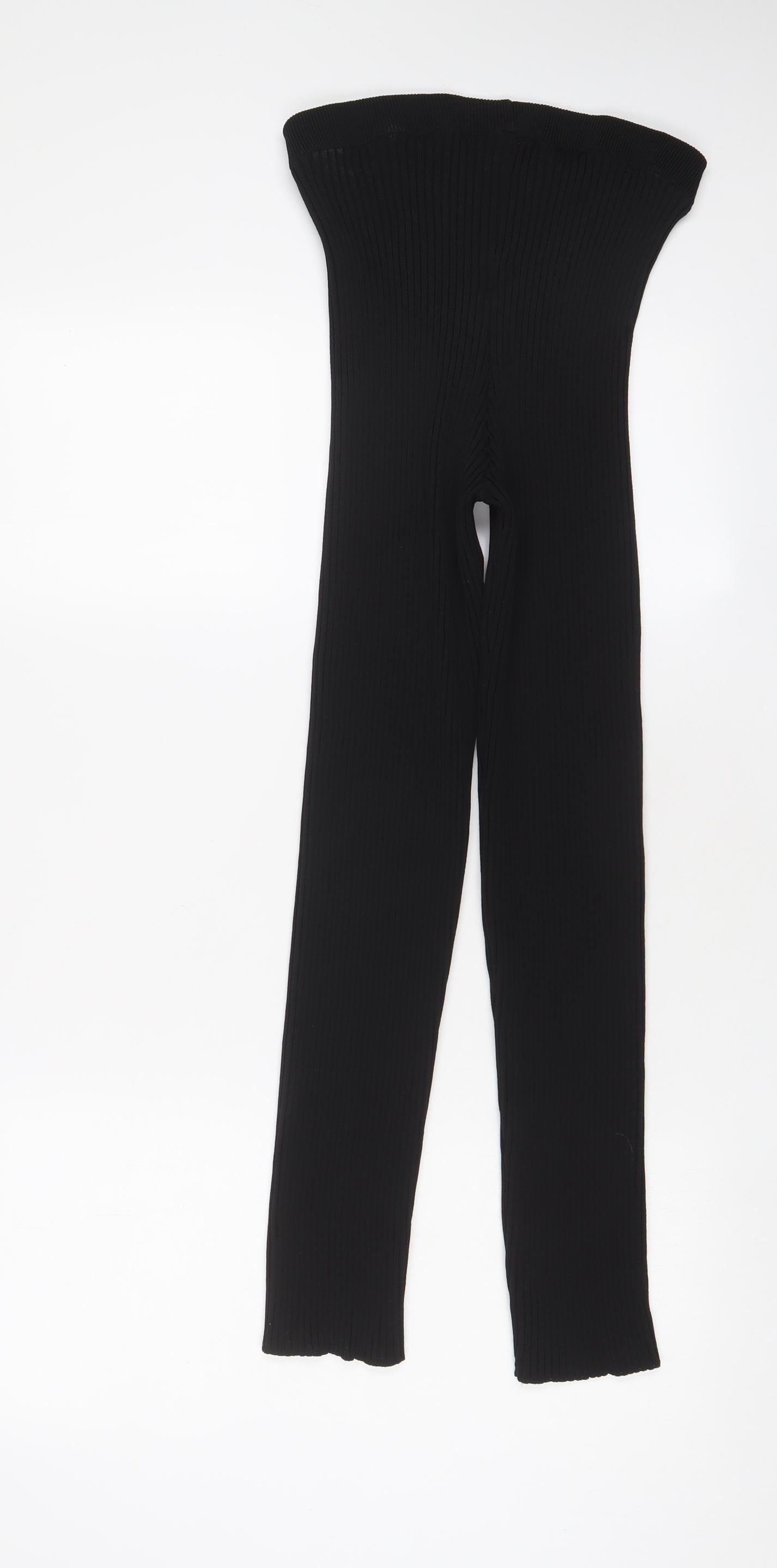 Boohoo Womens Black Polyester Capri Trousers Size XL L26 in Regular - Stretch