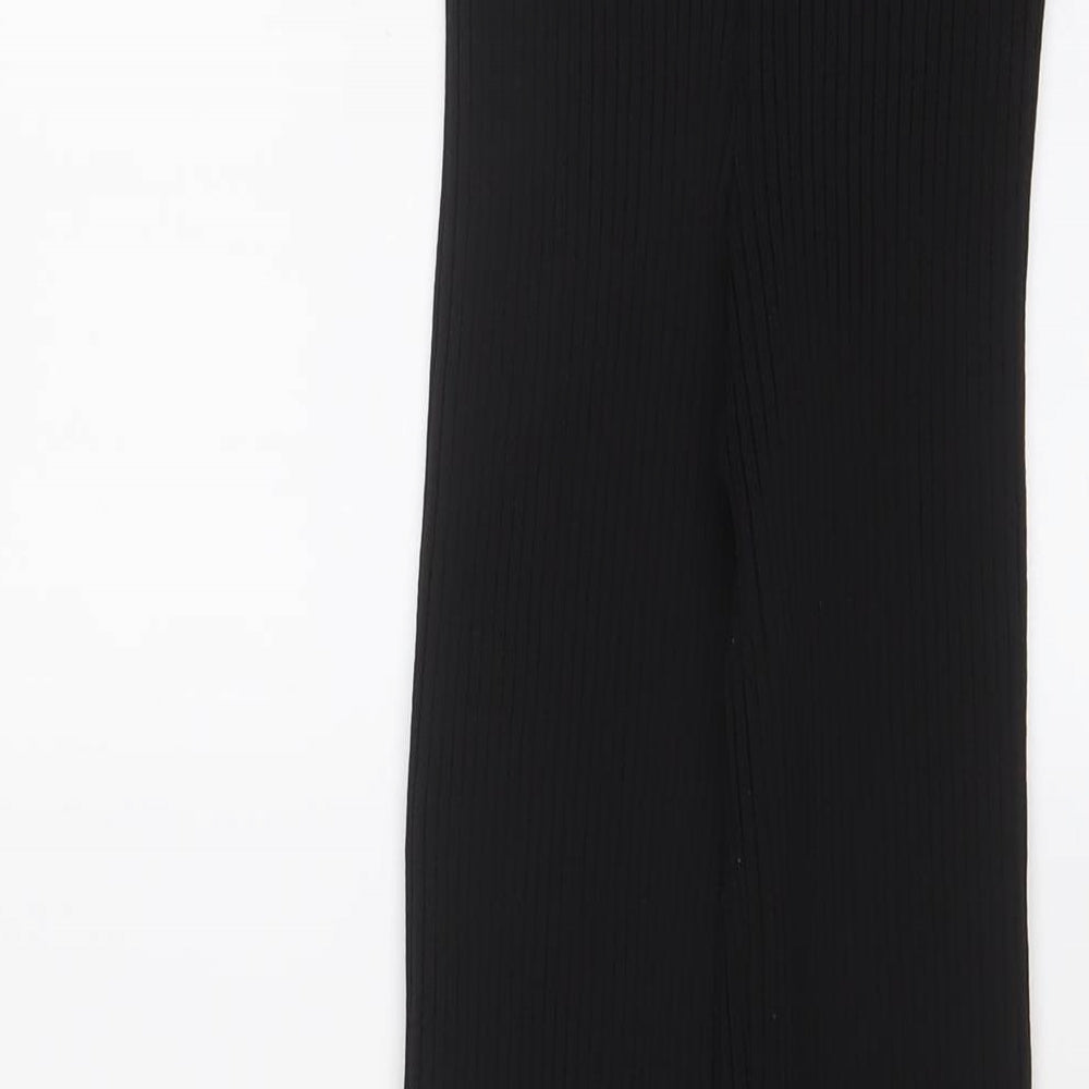 Boohoo Womens Black Polyester Capri Trousers Size XL L26 in Regular - Stretch