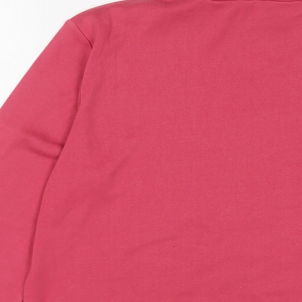 TIGI Womens Pink Cotton Basic T-Shirt Size 14 Roll Neck