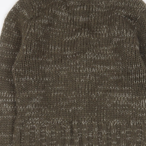 Brave Soul Womens Green Scoop Neck Acrylic Cardigan Jumper Size 10 - Button up