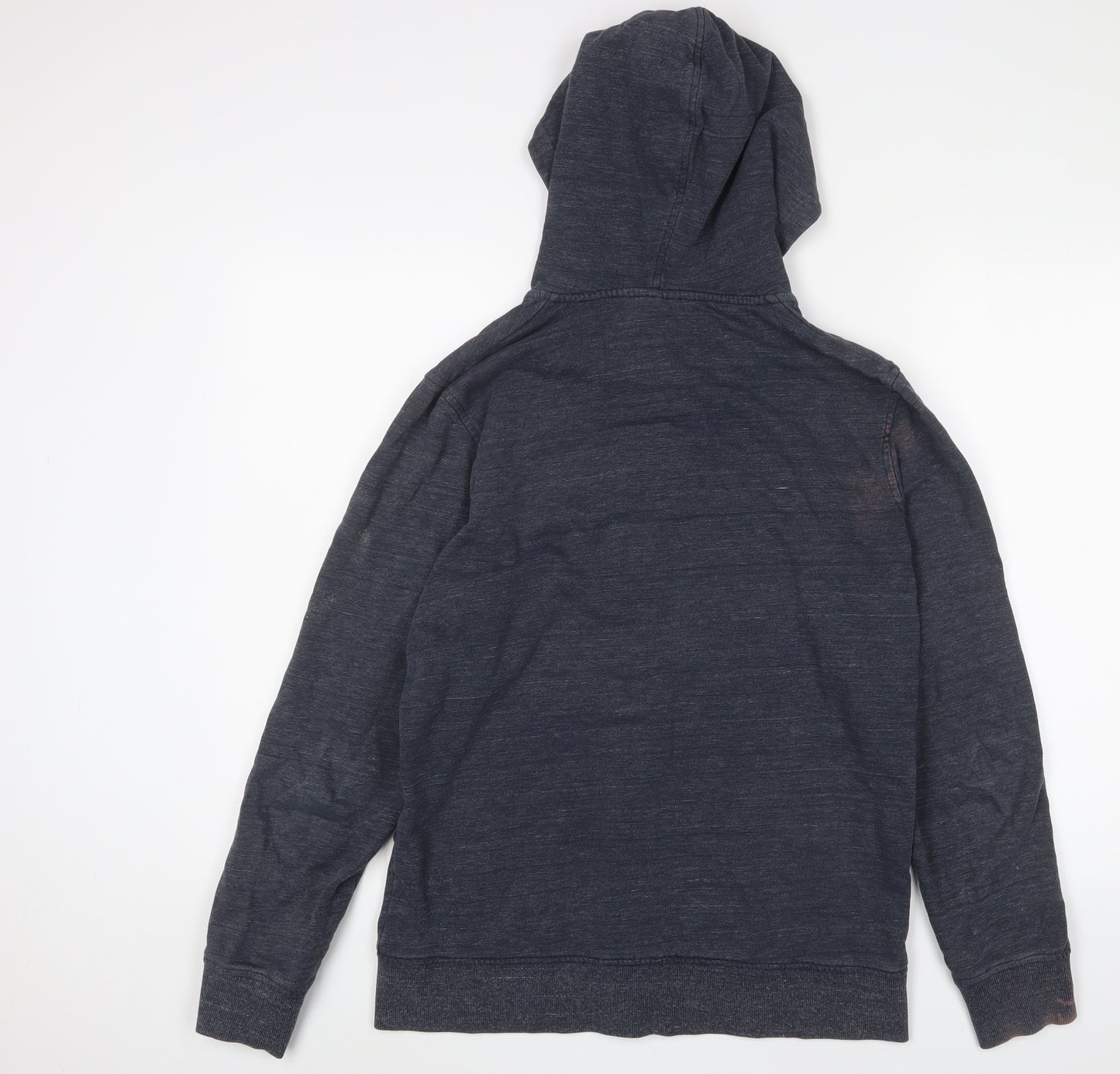 JACK & JONES Mens Blue Cotton Full Zip Hoodie Size M - Logo