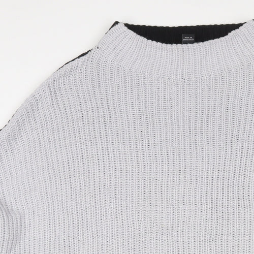 LTS Womens Grey High Neck Acrylic Tunic Jumper Size 18 - 18/20