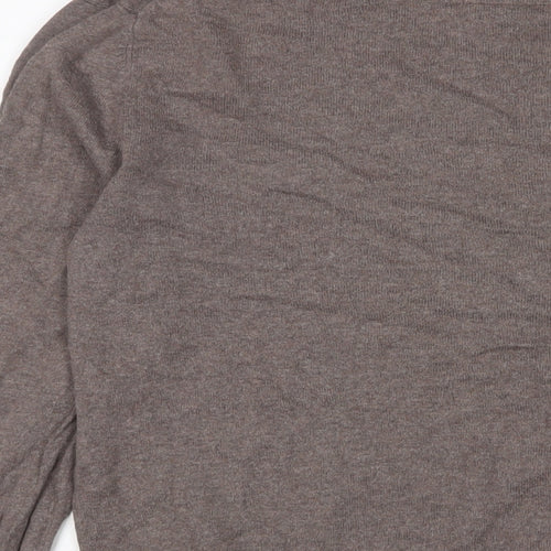 Superdry Mens Brown Crew Neck Cotton Pullover Jumper Size XL Long Sleeve - Logo, Embroidered