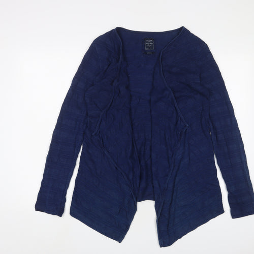 Fat Face Womens Blue V-Neck Cotton Cardigan Jumper Size 8 - Open