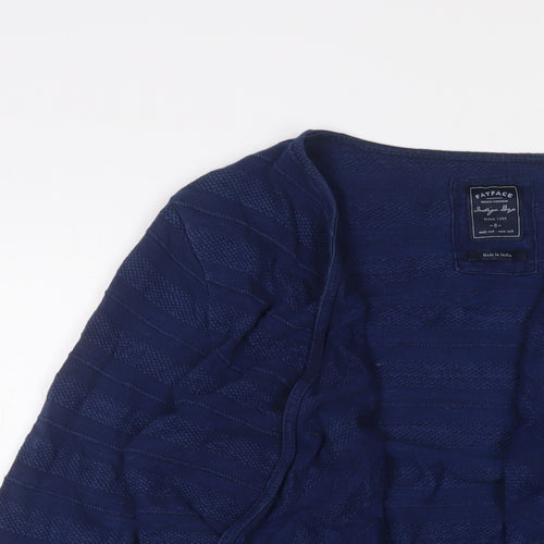 Fat Face Womens Blue V-Neck Cotton Cardigan Jumper Size 8 - Open