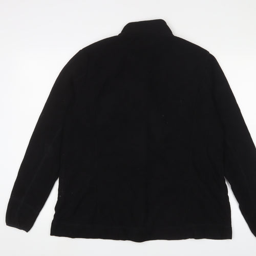 DECATHLON Mens Black Jacket Size L Zip - Logo, Embroidered
