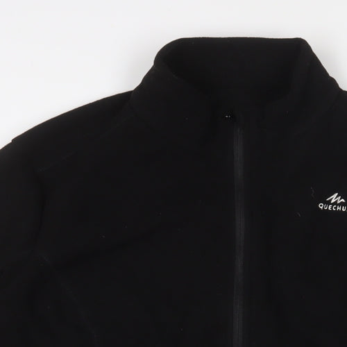 DECATHLON Mens Black Jacket Size L Zip - Logo, Embroidered