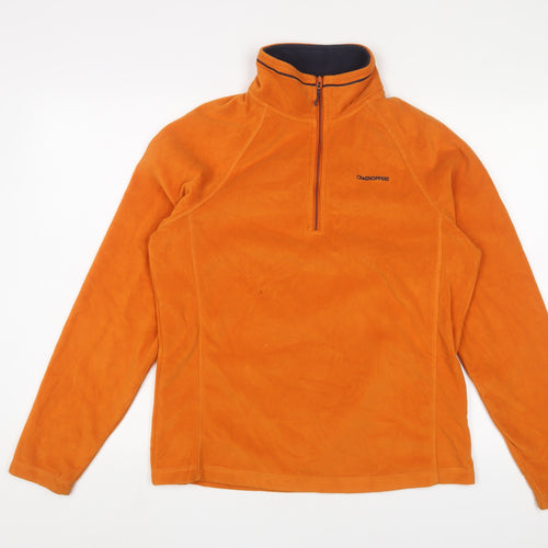 Craghoppers Mens Orange Polyester Pullover Sweatshirt Size S - Logo, Embroidered