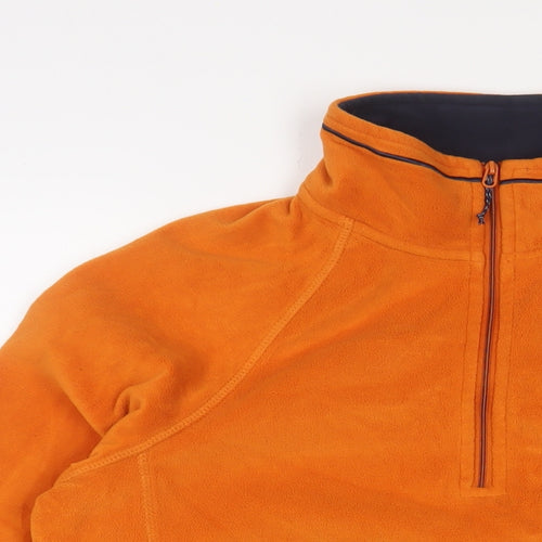 Craghoppers Mens Orange Polyester Pullover Sweatshirt Size S - Logo, Embroidered