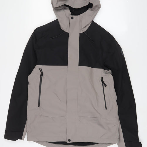 Marks and Spencer Mens Grey Rain Coat Coat Size M Zip - Zip Pockets