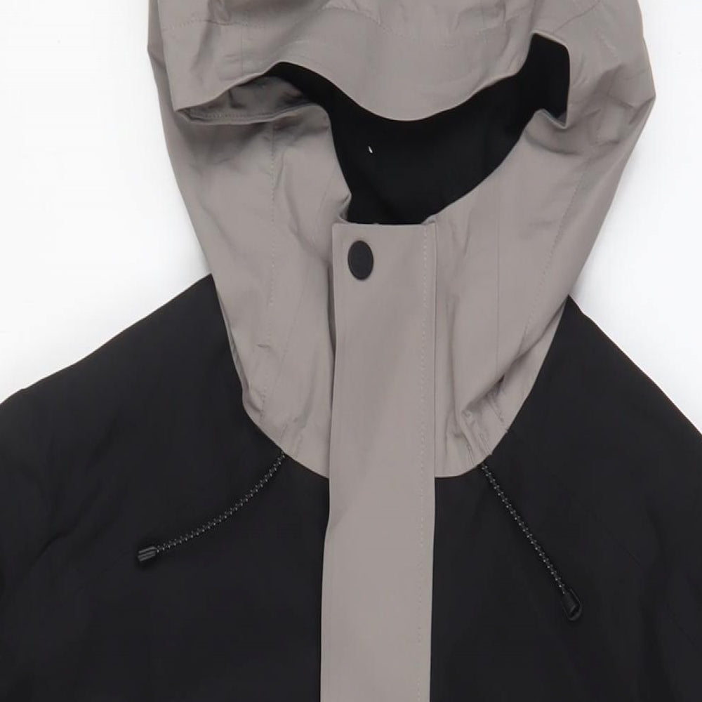 Marks and Spencer Mens Grey Rain Coat Coat Size M Zip - Zip Pockets