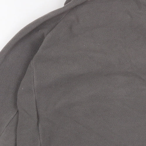 Bench Womens Grey Jacket Size S Zip - Logo, Embroidered