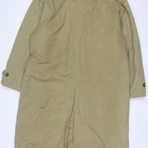 STONES Mens Beige Overcoat Coat Size XL Button - Pockets