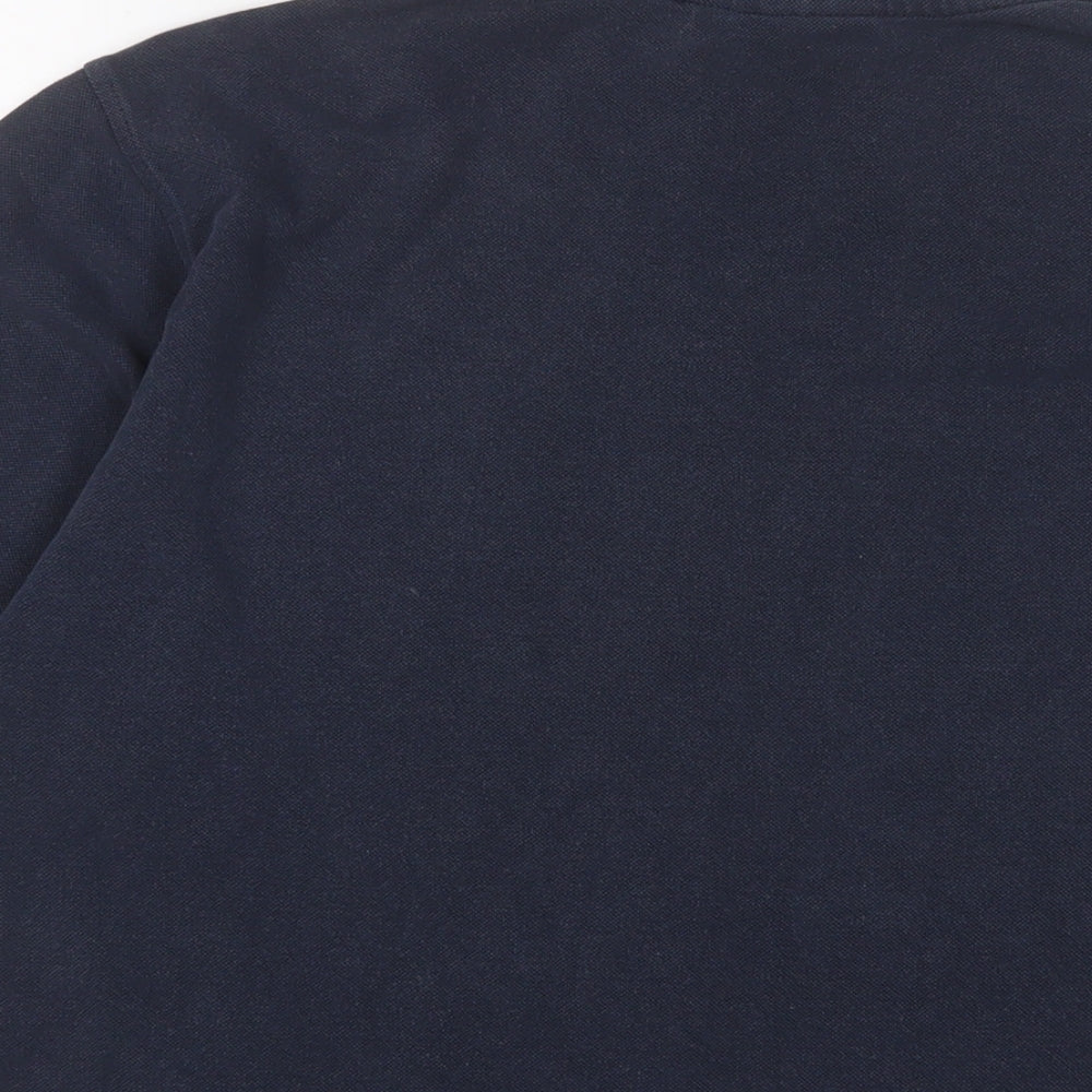 Oneills Mens Blue Cotton T-Shirt Size M Crew Neck - Logo, Embroidered