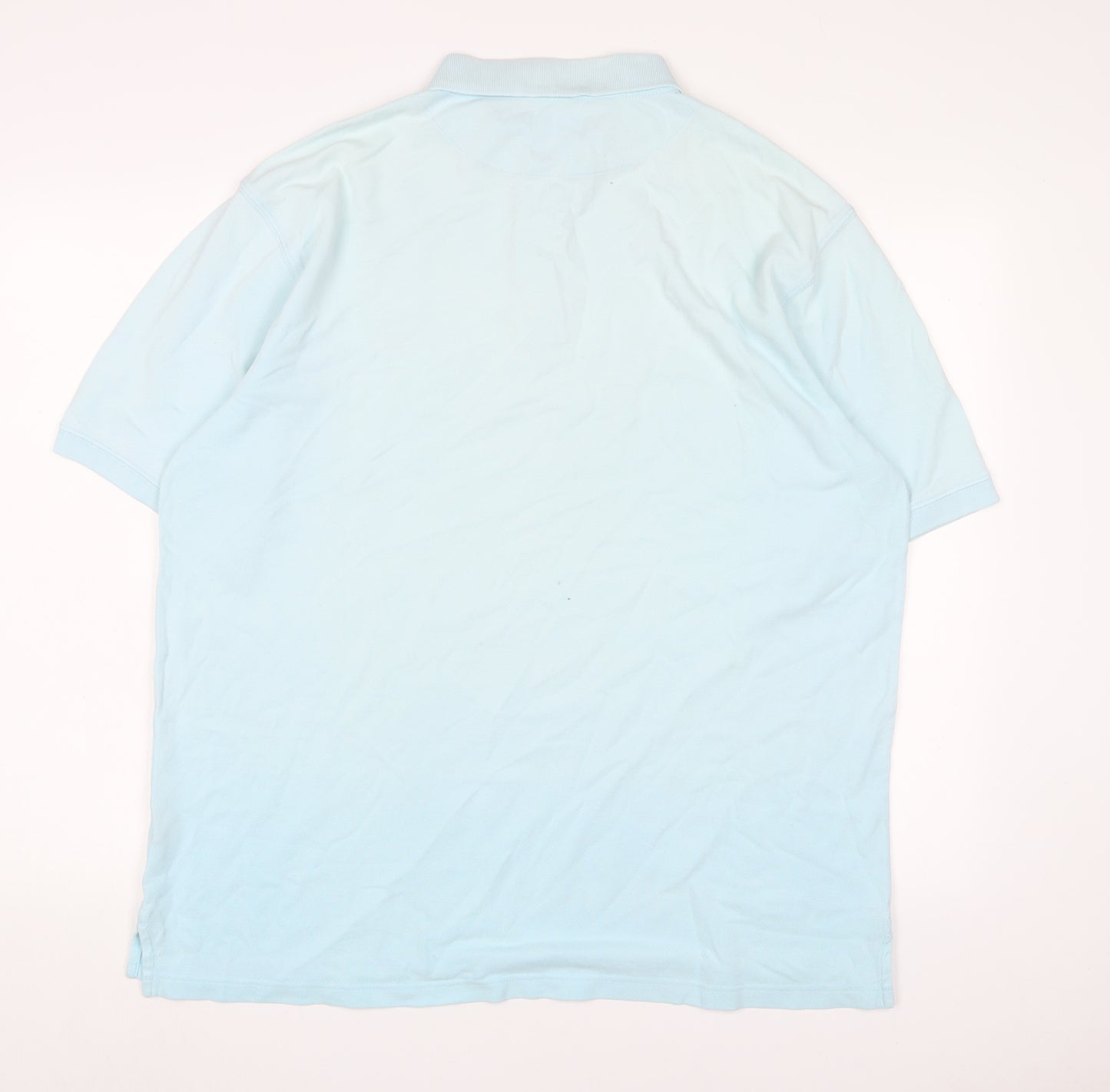 Rodd & Gunn Mens Blue Cotton Polo Size XL Collared Button - Logo, Embroidered