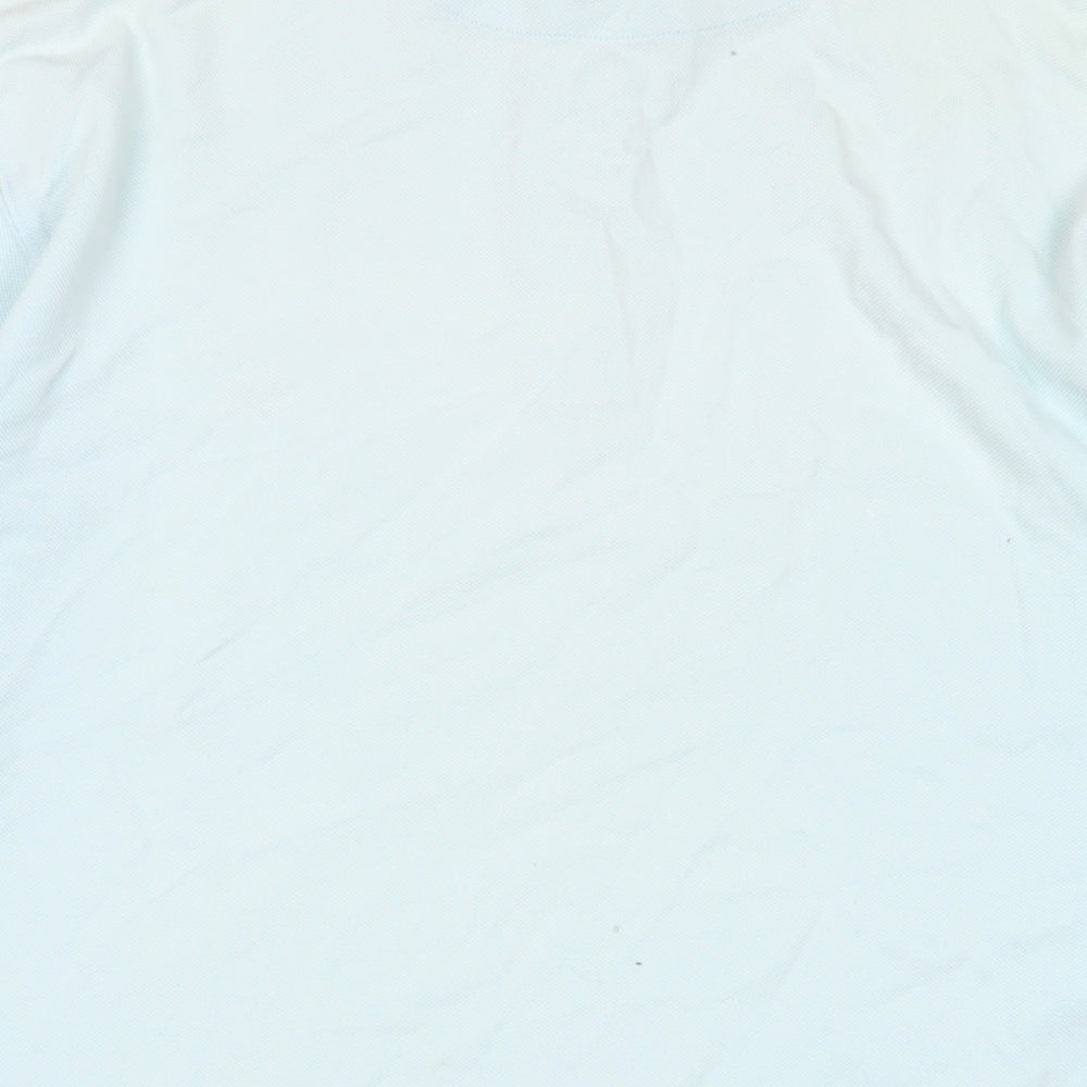 Rodd & Gunn Mens Blue Cotton Polo Size XL Collared Button - Logo, Embroidered