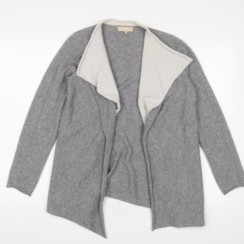 Benedetta B Womens Grey V-Neck Wool Cardigan Jumper Size S - Open