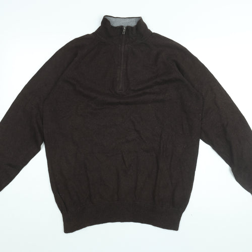 Marks and Spencer Mens Brown Cotton Pullover Sweatshirt Size M