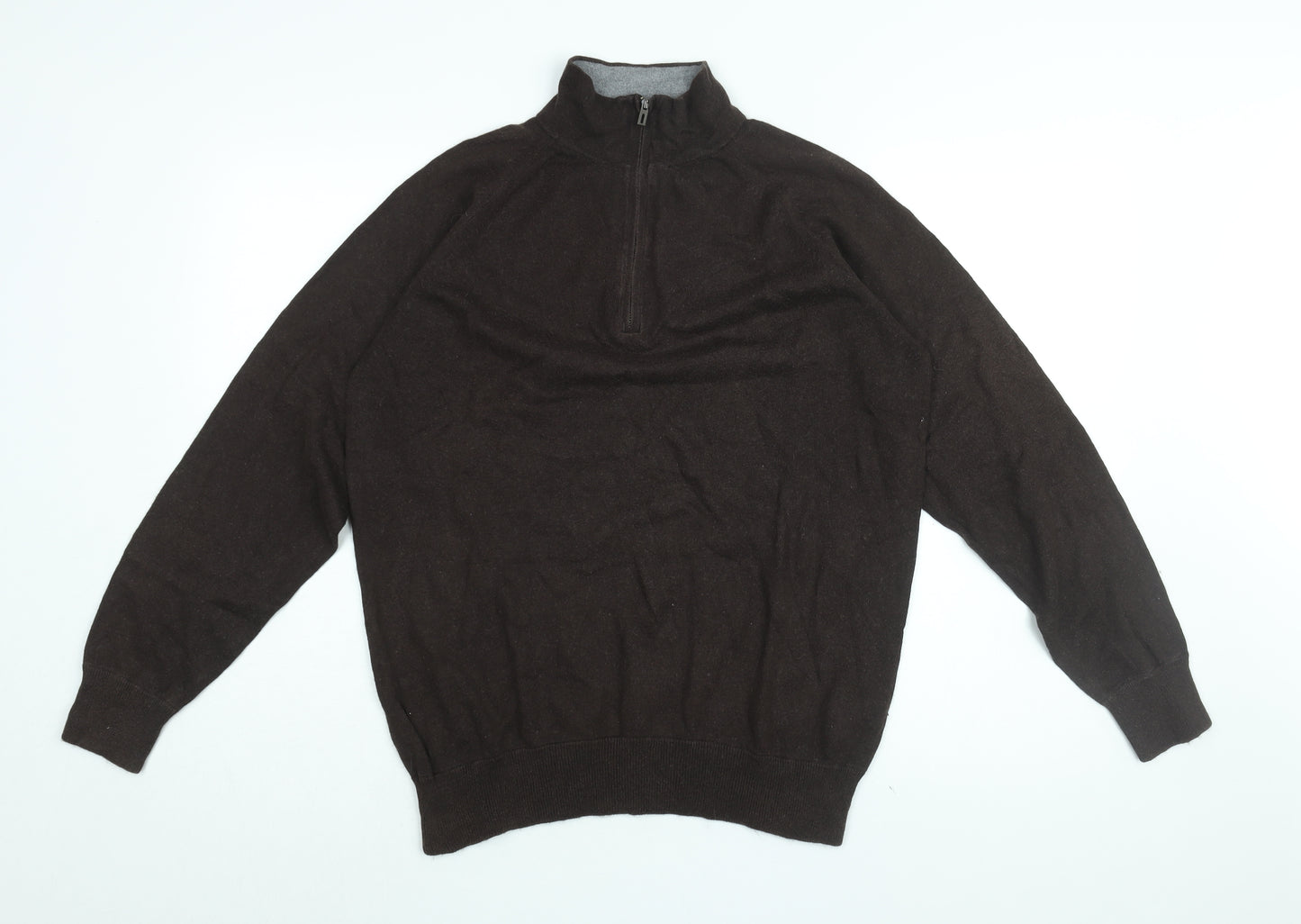 Marks and Spencer Mens Brown Cotton Pullover Sweatshirt Size M