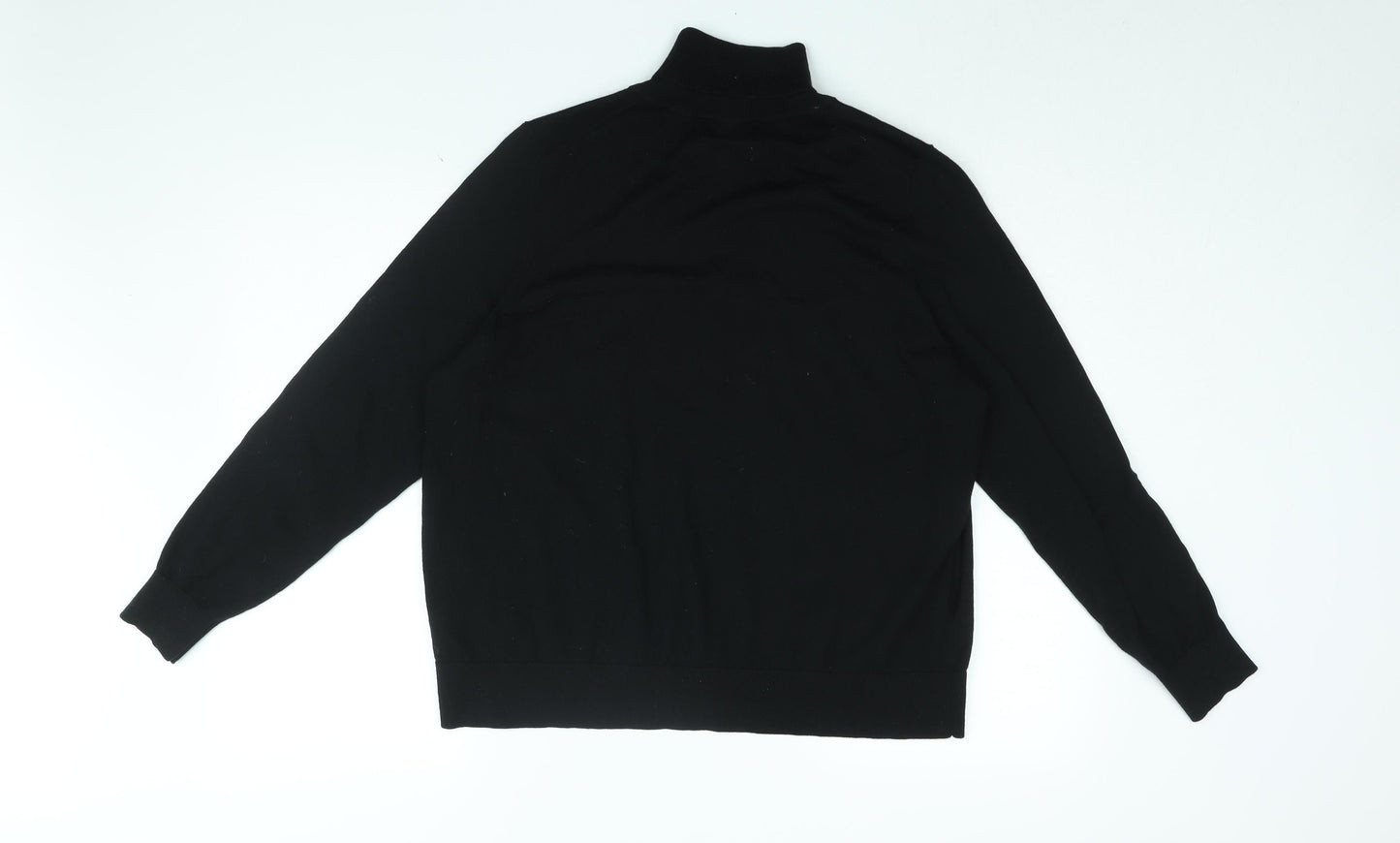 Marks and Spencer Womens Black Roll Neck Wool Pullover Jumper Size 18