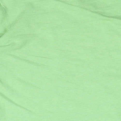 Lands' End Womens Green Cotton Basic T-Shirt Size 14 Collared