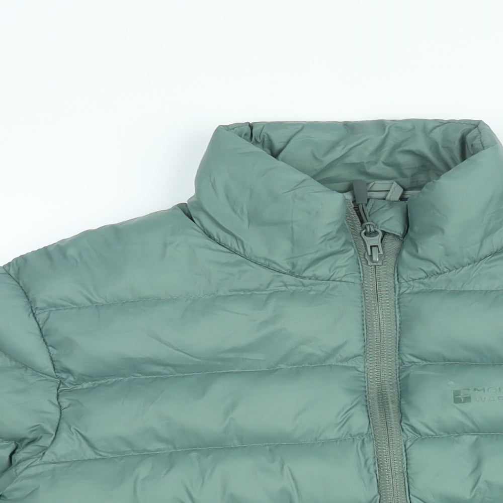 Mountain Warehouse Womens Green Puffer Jacket Coat Size 10 Zip
