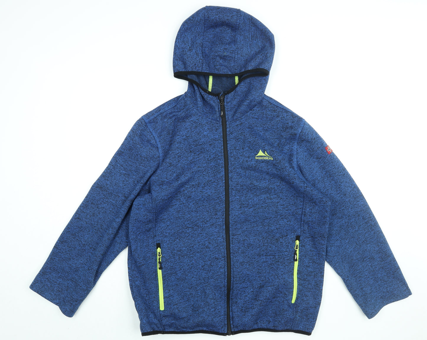 Nordberg Mens Blue Polyester Full Zip Hoodie Size XL