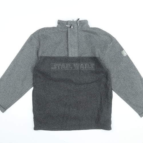 Star Wars Boys Grey Polyester Pullover Sweatshirt Size 11-12 Years Zip - Star Wars Print