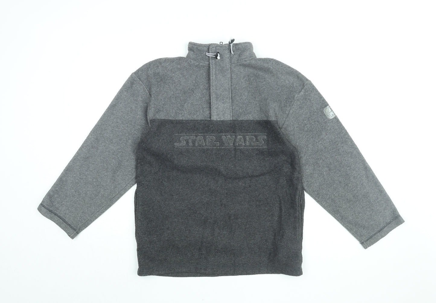 Star Wars Boys Grey Polyester Pullover Sweatshirt Size 11-12 Years Zip - Star Wars Print