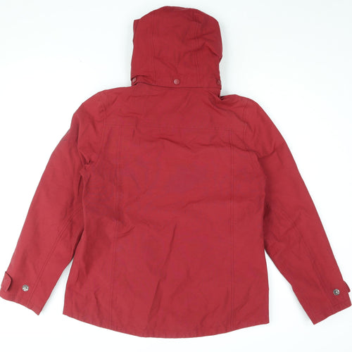 Seasalt Womens Red Jacket Coat Size 12 Zip